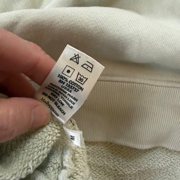 Madhappy Local Optimist Beige Crewneck Sweatshirt Medium Unisex Oversized Yoga - Picture 9 of 12